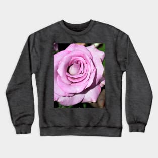 Purple Rose Bloom Crewneck Sweatshirt